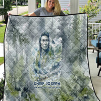 Chief Joseph Native American Quilt Tribal Heart Symbol Inspirational Quote Will Fight No More Forever - Wonder Print Shop