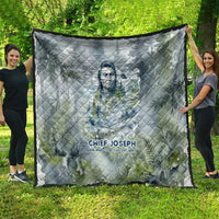 Chief Joseph Native American Quilt Tribal Heart Symbol Inspirational Quote Will Fight No More Forever - Wonder Print Shop