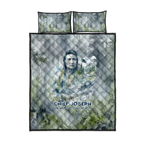 Chief Joseph Native American Quilt Bed Set Tribal Heart Symbol Inspirational Quote Will Fight No More Forever - Wonder Print Shop
