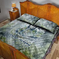 Chief Joseph Native American Quilt Bed Set Tribal Heart Symbol Inspirational Quote Will Fight No More Forever - Wonder Print Shop