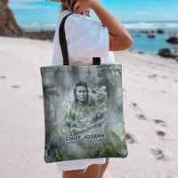 Chief Joseph Native American Tote Bag Tribal Heart Symbol Inspirational Quote Will Fight No More Forever - Wonder Print Shop