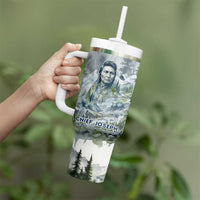Chief Joseph Native American Tumbler With Handle Tribal Heart Symbol Inspirational Quote Will Fight No More Forever - Wonder Print Shop