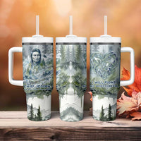 Chief Joseph Native American Tumbler With Handle Tribal Heart Symbol Inspirational Quote Will Fight No More Forever - Wonder Print Shop
