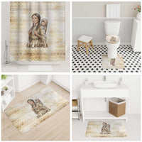 Sacagawea Native American Bathroom Set River Journey Scene Inspirational Quote Lead with Your Heart - Wonder Print Shop