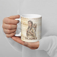 Sacagawea Native American Ceramic Mug River Journey Scene Inspirational Quote Lead with Your Heart - Wonder Print Shop