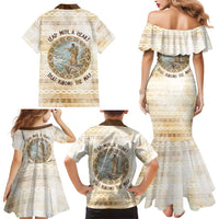 Sacagawea Native American Family Matching Mermaid Dress and Hawaiian Shirt River Journey Scene Inspirational Quote Lead with Your Heart - Wonder Print Shop