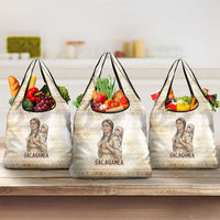 Sacagawea Native American Grocery Bag River Journey Scene Inspirational Quote Lead with Your Heart - Wonder Print Shop