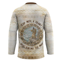 Sacagawea Native American Hockey Jersey River Journey Scene Inspirational Quote Lead with Your Heart - Wonder Print Shop