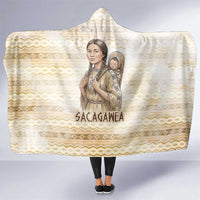 Sacagawea Native American Hooded Blanket River Journey Scene Inspirational Quote Lead with Your Heart - Wonder Print Shop