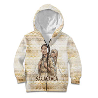 Sacagawea Native American Kid Hoodie River Journey Scene Inspirational Quote Lead with Your Heart - Wonder Print Shop