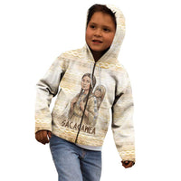 Sacagawea Native American Kid Hoodie River Journey Scene Inspirational Quote Lead with Your Heart - Wonder Print Shop