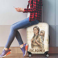 Sacagawea Native American Luggage Cover River Journey Scene Inspirational Quote Lead with Your Heart - Wonder Print Shop
