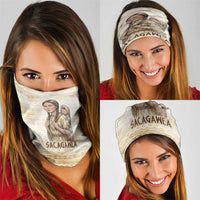 Sacagawea Native American Neck Gaiter River Journey Scene Inspirational Quote Lead with Your Heart - Wonder Print Shop