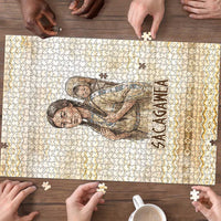 Sacagawea Native American Puzzle River Journey Scene Inspirational Quote Lead with Your Heart - Wonder Print Shop