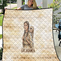 Sacagawea Native American Quilt River Journey Scene Inspirational Quote Lead with Your Heart - Wonder Print Shop