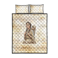 Sacagawea Native American Quilt Bed Set River Journey Scene Inspirational Quote Lead with Your Heart - Wonder Print Shop