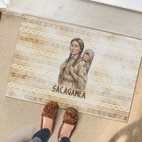 Sacagawea Native American Rubber Doormat River Journey Scene Inspirational Quote Lead with Your Heart - Wonder Print Shop