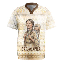 Sacagawea Native American Rugby Jersey River Journey Scene Inspirational Quote Lead with Your Heart - Wonder Print Shop