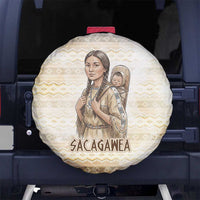 Sacagawea Native American Spare Tire Cover River Journey Scene Inspirational Quote Lead with Your Heart - Wonder Print Shop