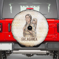 Sacagawea Native American Spare Tire Cover River Journey Scene Inspirational Quote Lead with Your Heart - Wonder Print Shop