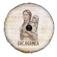 Sacagawea Native American Spare Tire Cover River Journey Scene Inspirational Quote Lead with Your Heart - Wonder Print Shop