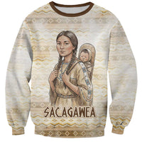 Sacagawea Native American Sweatshirt River Journey Scene Inspirational Quote Lead with Your Heart - Wonder Print Shop