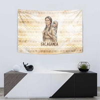 Sacagawea Native American Tapestry River Journey Scene Inspirational Quote Lead with Your Heart - Wonder Print Shop