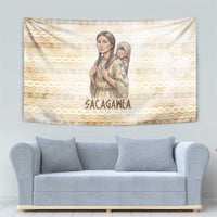Sacagawea Native American Tapestry River Journey Scene Inspirational Quote Lead with Your Heart - Wonder Print Shop