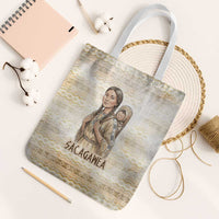 Sacagawea Native American Tote Bag River Journey Scene Inspirational Quote Lead with Your Heart - Wonder Print Shop
