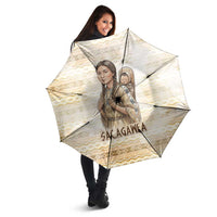Sacagawea Native American Umbrella River Journey Scene Inspirational Quote Lead with Your Heart - Wonder Print Shop