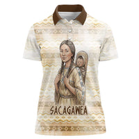 Sacagawea Native American Women Polo Shirt River Journey Scene Inspirational Quote Lead with Your Heart - Wonder Print Shop
