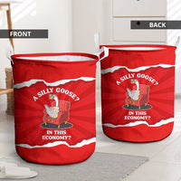 Silly Goose Laundry Basket with Newspaper and Armchair Pattern