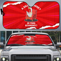 Silly Goose Auto Sun Shade with Newspaper and Armchair Pattern