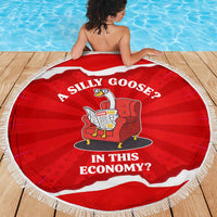 Silly Goose Beach Blanket with Newspaper and Armchair Pattern