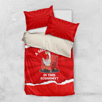 Silly Goose Bedding Set with Newspaper and Armchair Pattern
