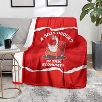Silly Goose Blanket with Newspaper and Armchair Pattern