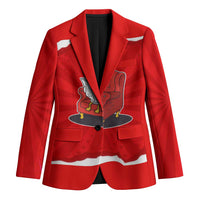 Silly Goose Blazer with Newspaper and Armchair Pattern