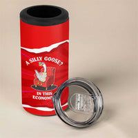 Silly Goose 4 in 1 Can Cooler Tumbler with Newspaper and Armchair Pattern