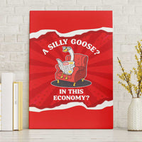 Silly Goose Canvas Wall Art with Newspaper and Armchair Pattern