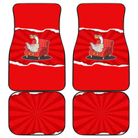 Silly Goose Car Mats with Newspaper and Armchair Pattern