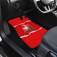 Silly Goose Car Mats with Newspaper and Armchair Pattern