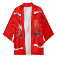 Silly Goose Kimono with Newspaper and Armchair Pattern