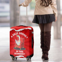 Silly Goose Luggage Cover with Newspaper and Armchair Pattern