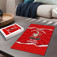 Silly Goose Puzzle with Newspaper and Armchair Pattern