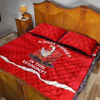 Silly Goose Quilt Bed Set with Newspaper and Armchair Pattern