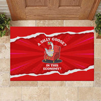 Silly Goose Rubber Doormat with Newspaper and Armchair Pattern