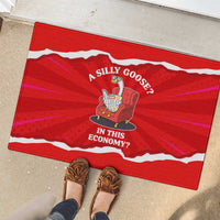Silly Goose Rubber Doormat with Newspaper and Armchair Pattern