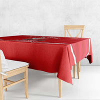 Silly Goose Tablecloth with Newspaper and Armchair Pattern