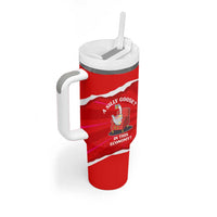 Silly Goose Tumbler With Handle with Newspaper and Armchair Pattern