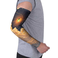 Grumpy Frog Arm Sleeves with Refuse to Study Quote and Starburst Pattern